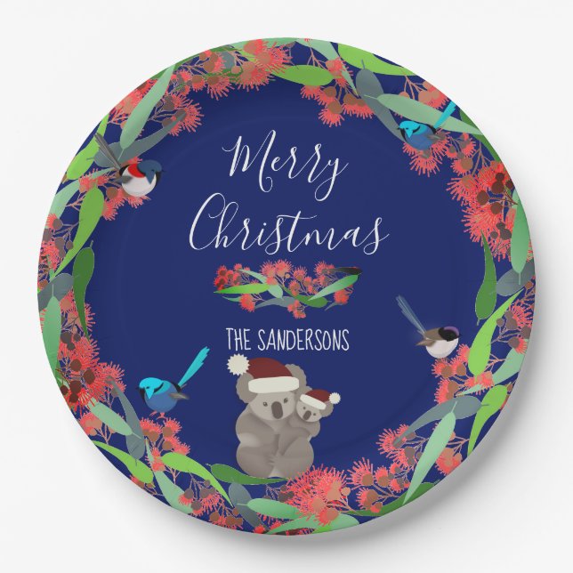 Plato De Papel Navidades de Australia (Anverso)