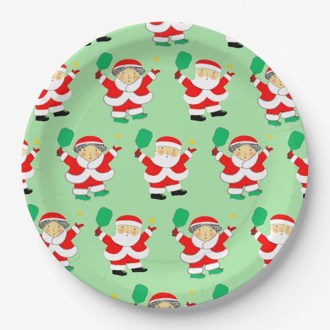 Plato De Papel Navidades de baloncesto (Anverso)