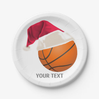 Plato De Papel navidades de baloncesto