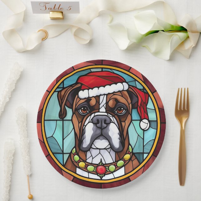 Plato De Papel Navidades de Boxer Seted Glass (Boda)