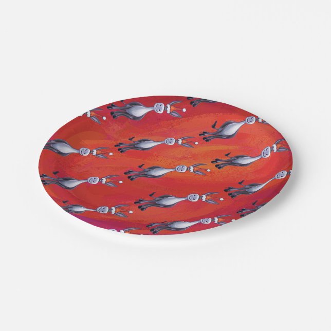 Plato De Papel Navidades de burro (Angular)