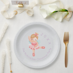 Plato De Papel Navidades de caña de azúcar de plumas de azúcar