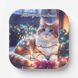 Plato De Papel Navidades de Cat & Fairy Lights