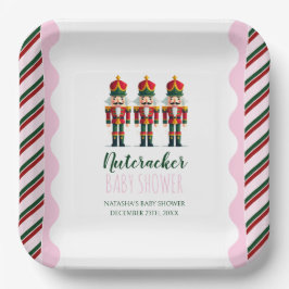 Plato De Papel Navidades de Chicas rosados desnudos Baby Shower