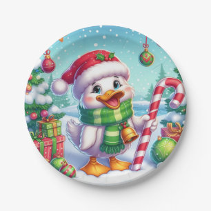 Plato De Papel Navidades de color lindo patán