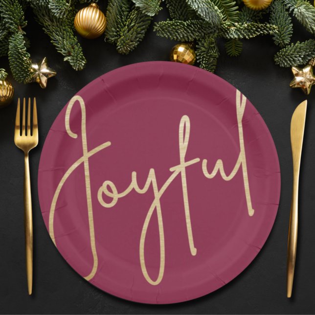 Plato De Papel NAVIDADES de Cranberry, Relieve metalizado de Faux (Subido por el creador)