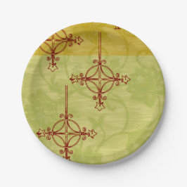 Plato De Papel Navidades de estilo de los años 70