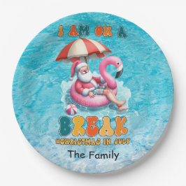 Plato De Papel NAVIDADES de fiestas de la piscina SANTA Claus en 