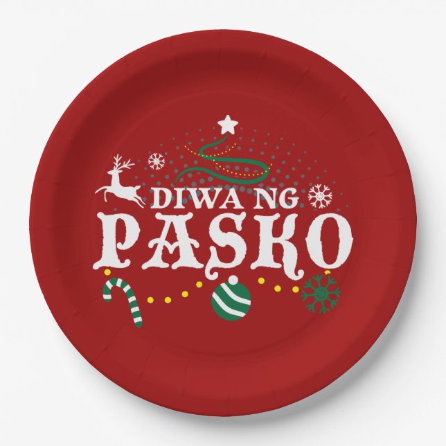 Plato De Papel Navidades de Filipinas - Diwa ng Pasko (Anverso)