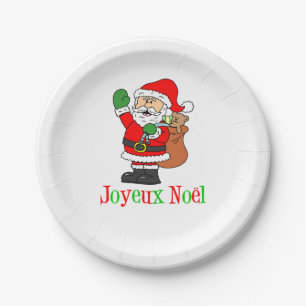 Plato De Papel Navidades de Francia de Joyeux Noel