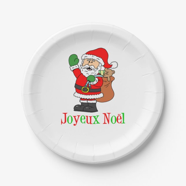 Plato De Papel Navidades de Francia de Joyeux Noel (Anverso)