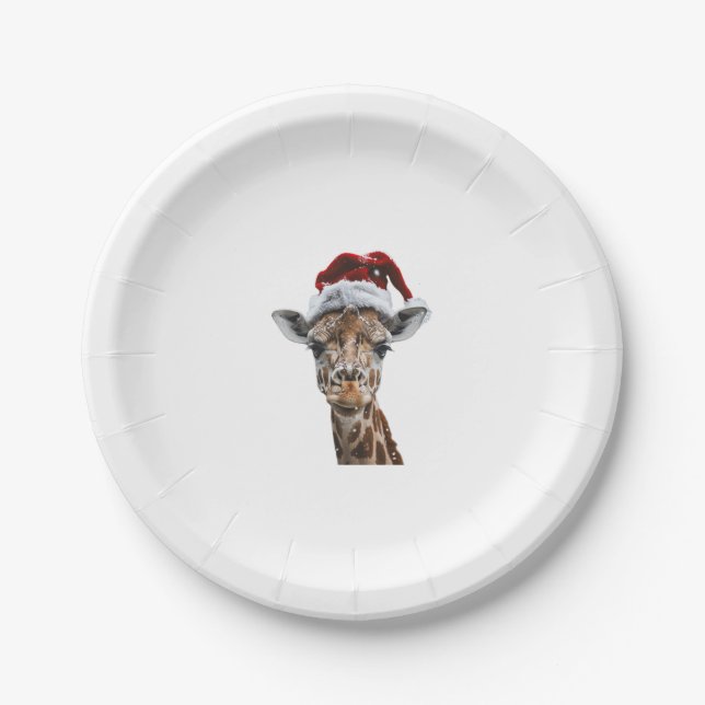 Plato De Papel Navidades de Giraffe (Anverso)