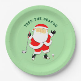 Plato De Papel Navidades de golf feriado