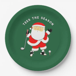 Plato De Papel Navidades de golf feriado