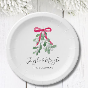 Plato De Papel Navidades De Jingle Y Mingles Personalizados