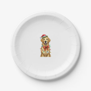 Plato De Papel Navidades de la Coquette Bow del perro de la cazad