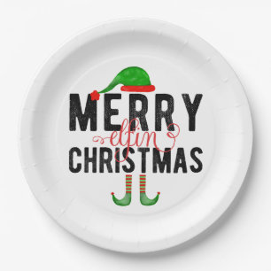 Plato De Papel Navidades de Merry Elfin
