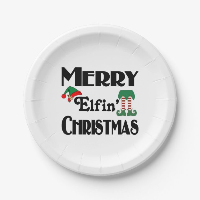 Plato De Papel Navidades de Merry Elfin (Anverso)