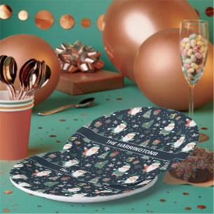 Plato De Papel Navidades de nombres personalizados Santa