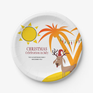 Plato De Papel Navidades de Nueva Zelanda en JULIO 