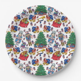 Plato De Papel Navidades de Nutcrackers Patrióticos