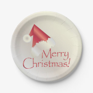 Plato De Papel Navidades de oro blanco