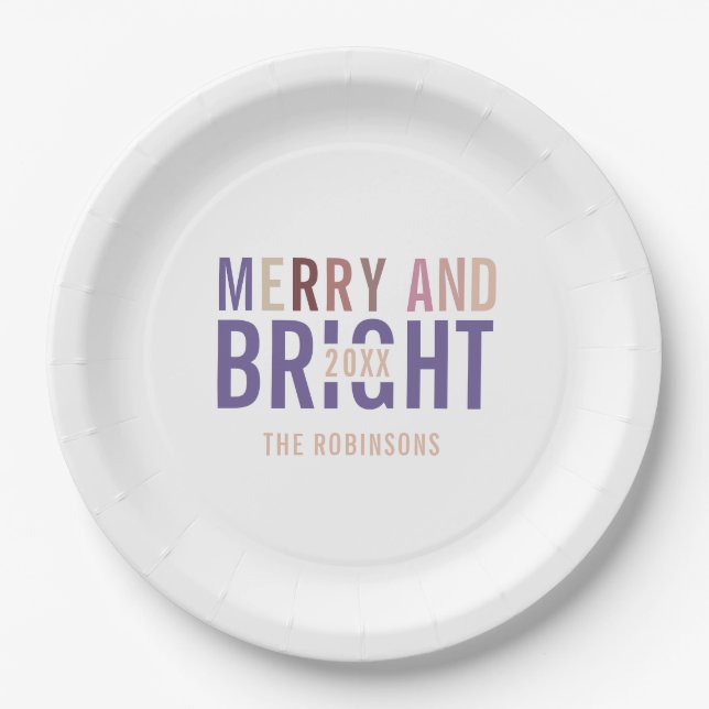 Plato De Papel Navidades de paleta ultrvioleta (Anverso)