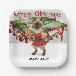 Plato De Papel Navidades de Ping Pong temáticos para los amantes 