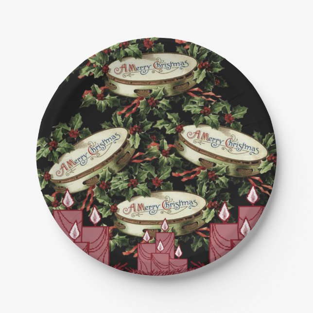 Plato De Papel Navidades de placas de papel (Anverso)