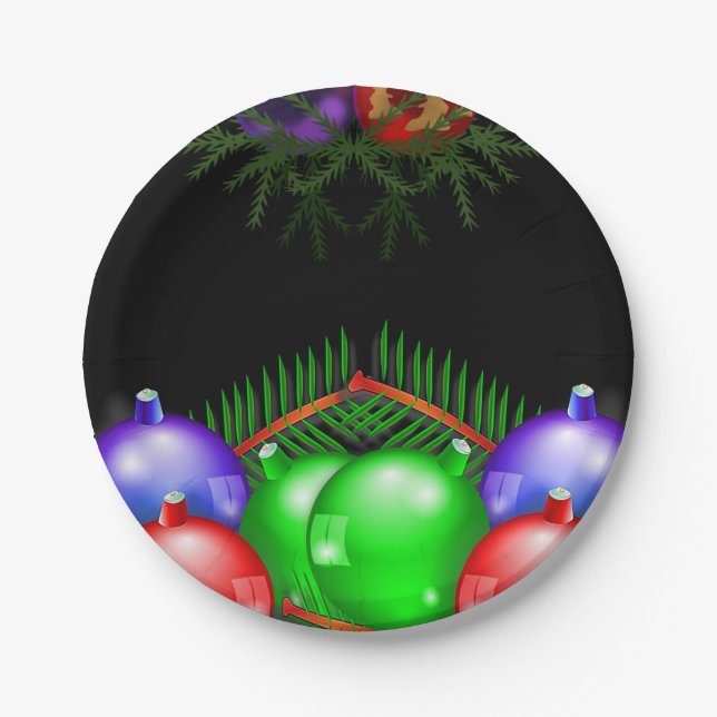 Plato De Papel Navidades de placas de papel (Anverso)