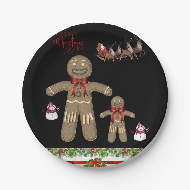 Plato De Papel Navidades de placas de papel (Anverso)