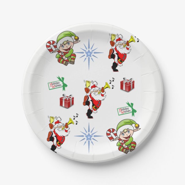 Plato De Papel Navidades de placas de papel (Anverso)