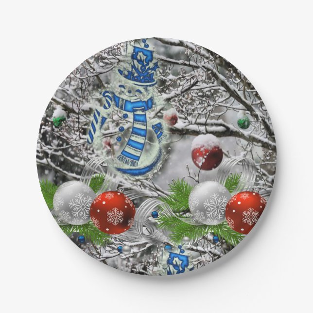 Plato De Papel Navidades de placas de papel (Anverso)