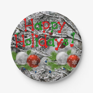 Plato De Papel Navidades de placas de papel