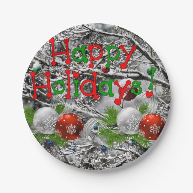 Plato De Papel Navidades de placas de papel (Anverso)