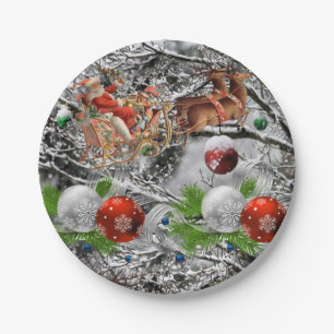 Plato De Papel Navidades de placas de papel