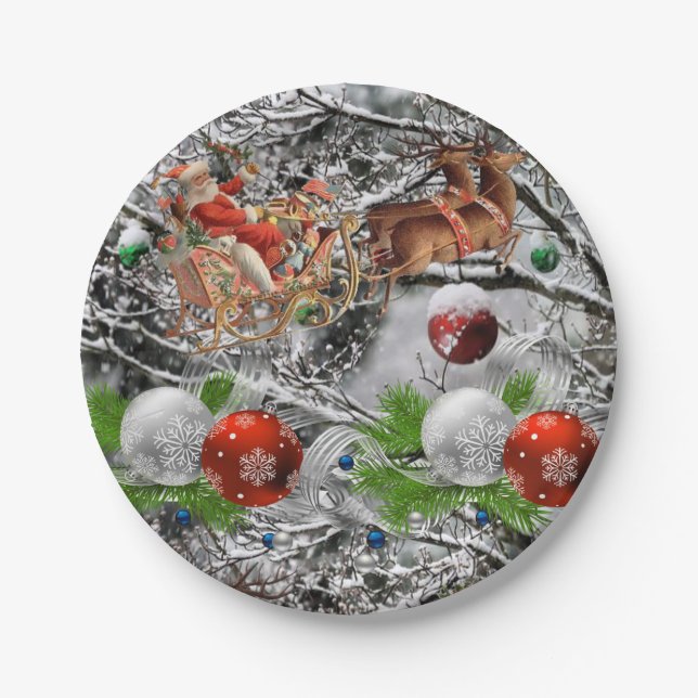 Plato De Papel Navidades de placas de papel (Anverso)