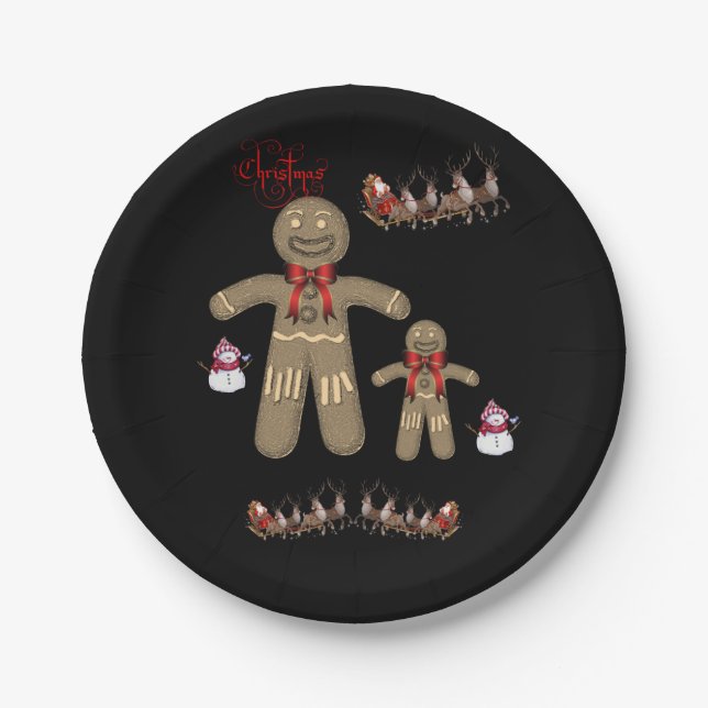 Plato De Papel Navidades de placas de papel (Anverso)