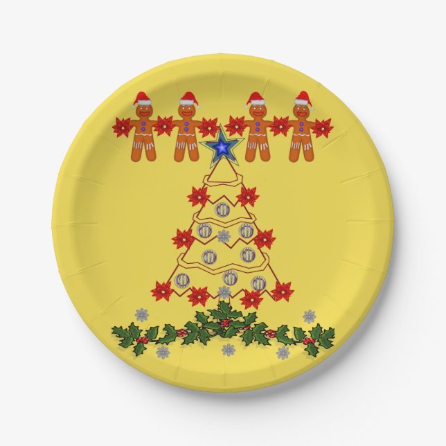 Plato De Papel Navidades de placas de papel (Anverso)