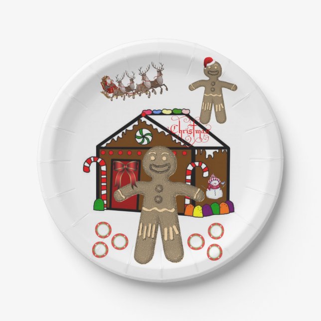 Plato De Papel Navidades de placas de papel (Anverso)