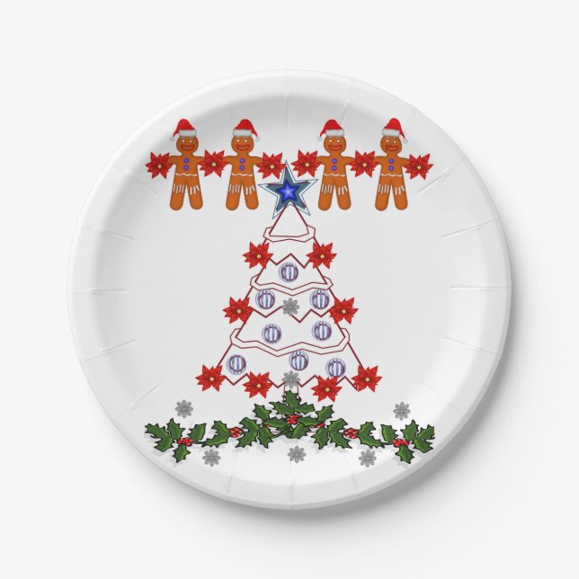 Plato De Papel Navidades de placas de papel (Anverso)