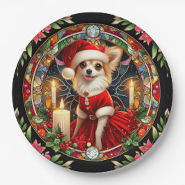 Plato De Papel Navidades de Plate Chihuahua Santa