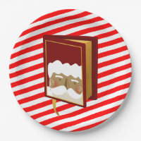 Navidades de Santa Claus Carol Book Red Stried