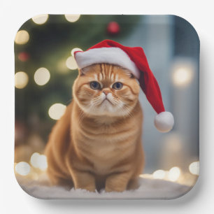Plato De Papel Navidades de Shorthair exóticos