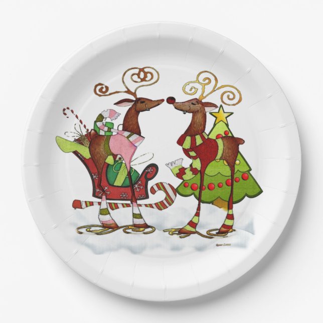 Plato De Papel Navidades de Silly Whimsey Mooks FIESTA (Anverso)