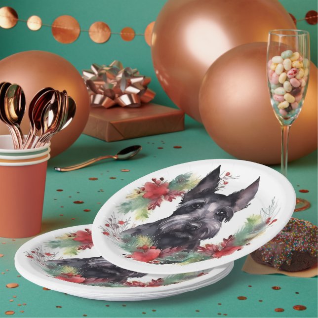 Plato De Papel Navidades de territorios escoceses escriben presen (Multi)
