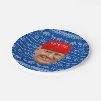 Plato De Papel NAVIDADES de TRUMP MAGA