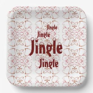 Plato De Papel Navidades de vacaciones de Jingle Bells
