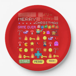 Plato De Papel Navidades de vacaciones de Mikitiez videogame cute