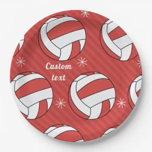 Plato De Papel Navidades de voleibol desnudan la nieve festiva